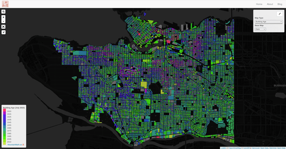 Jens von Bergmann's interactive building age map of Vancouver.