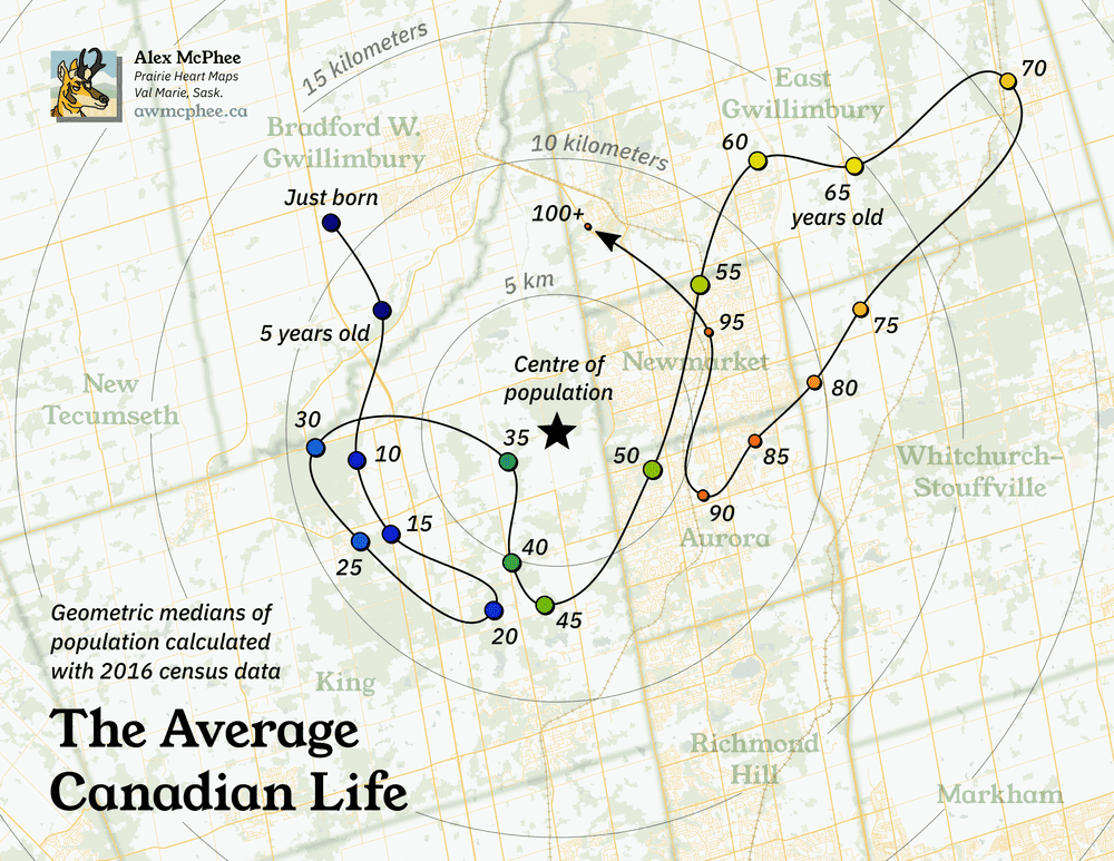 The original version of the Average Canadian Life map.